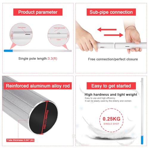 Pértiga extensible para limpieza de ventanas de 3 a 12 m con cepillo de 35 cm multiusos 5