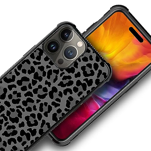 Coque iPhone 15 Pro Max silicone souple graphique léopard noir TPU - 7