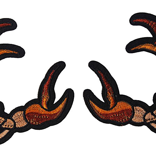1Pair Scorpion Embroidery Applique Lace Fabric Patches Sew On Crafts Iron On Sticker Sewing Accessories Th533 #TOP2