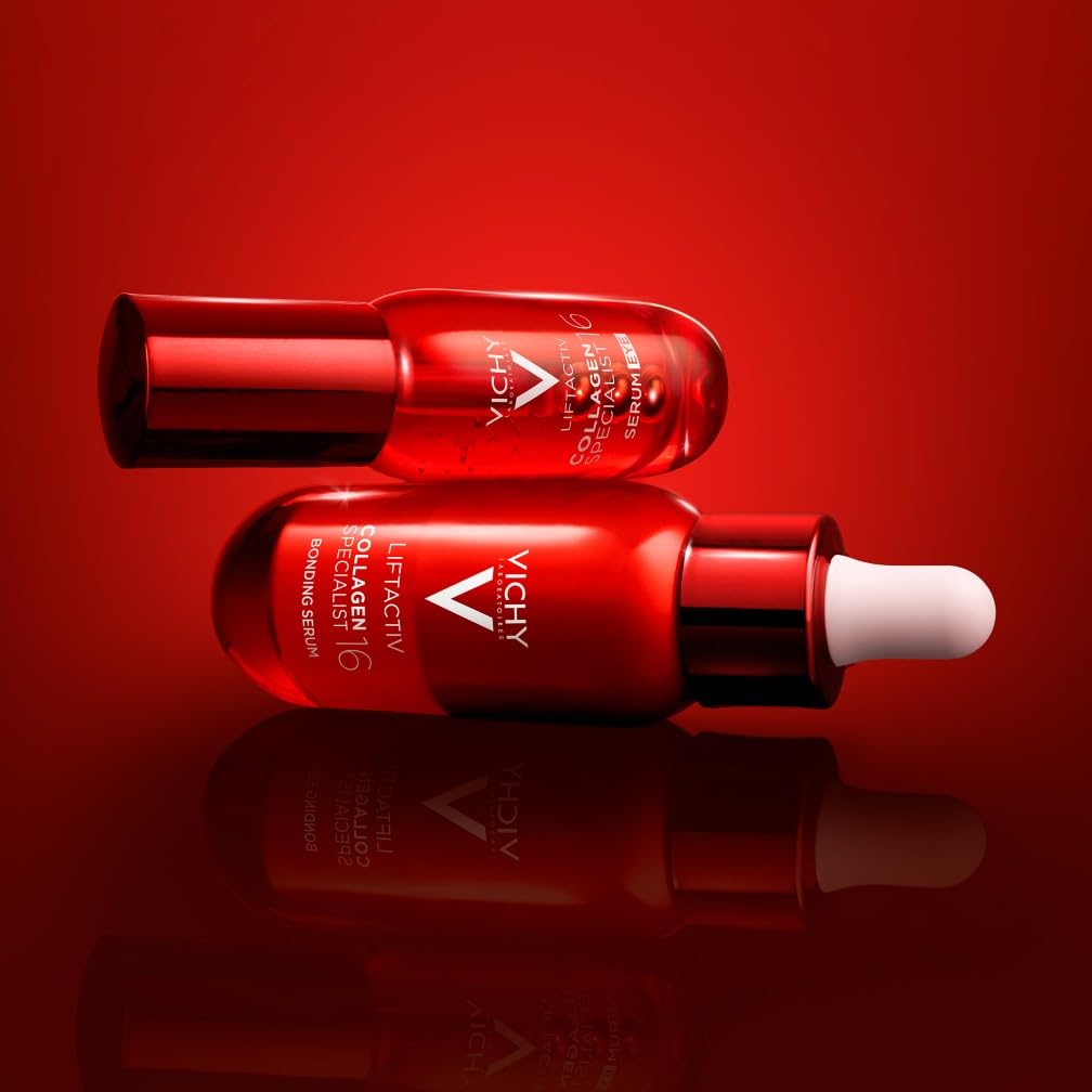 Vichy Liftactiv, Collagen Specialist 16, Siero Contorno Occhi, Per Tutti i Tipi di Pelle, Contorno Occhi Compatto e Rimpolpato, Sguardo Fresco e Riposato, Con Ramnosio, Peptidi e Maitake, 15 ml