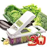 NAUDILIFE Gemüseschneider , Gemüsehobel Multischneider - Gemüse Schneider Zwiebelschneider Obstschneider Spiralschneider Eiertrenner Eierschneider Entsafter - Vegetable Cutter Chopper Slicer Dicer