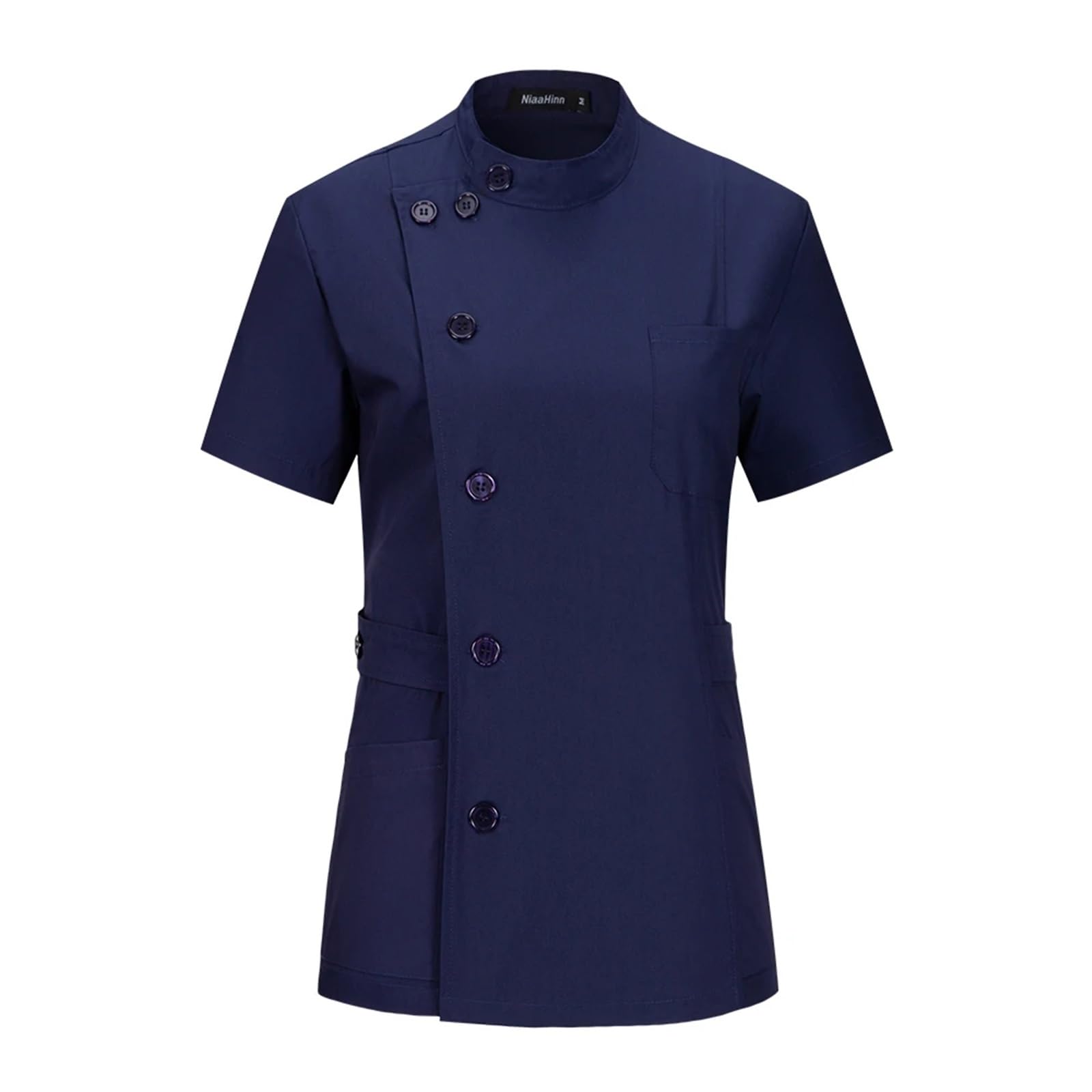 Uniformes Sanitarios Mujer Tops de Enfermera for Mujer, Ropa Trabajo for salón Belleza, Uniforme SPA, Camisa quirúrgica, clínico | Deep blue,S