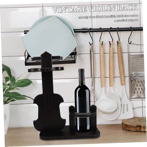Soporte para botellas de vino de madera para encimera miniatura 4