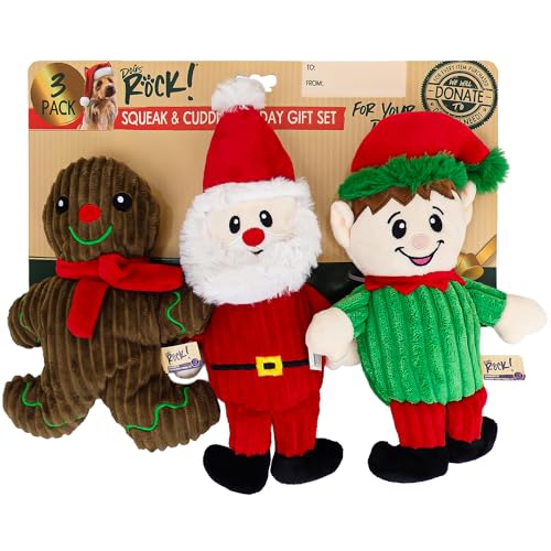 Set de 3 Juguetes de Peluche para Perros Navidad
