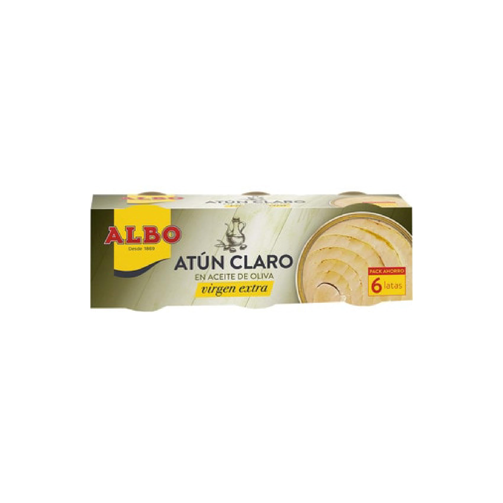 Albo Atún Claro en Aceite de Oliva Virgen Extra, 6 x 48g