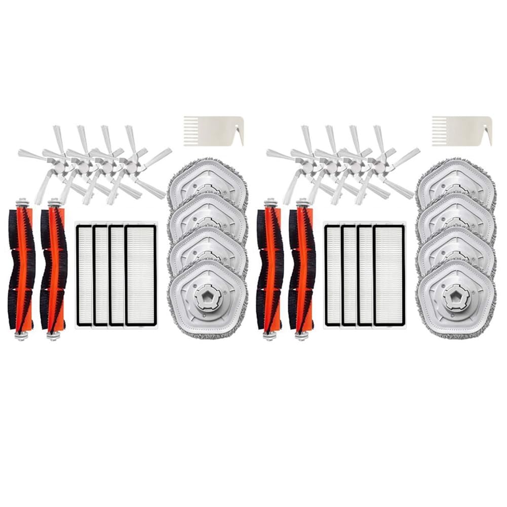 Vjsujehgy 2set for Bot W10 W10 Pro HEPA Filter Main Brush Mop Cloth Side Brush Vacuum Parts