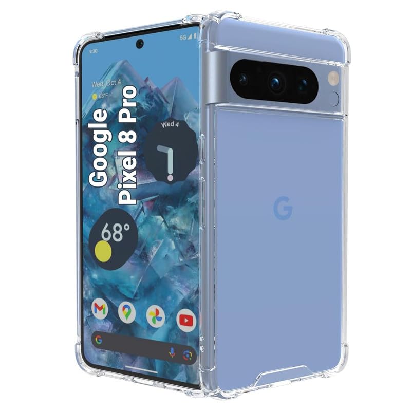 Image of Case Creation Brand - Mobile Cover for Google Pixel 8 Pro (Soft & Flexible Back Case), Transparent