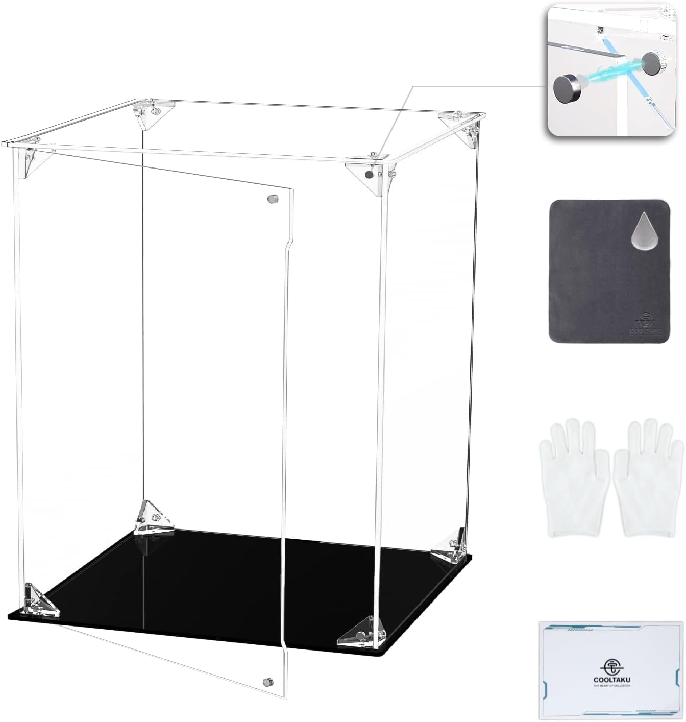 COOLTAKU Clear Acrylic Display Case, FrontOpening Door