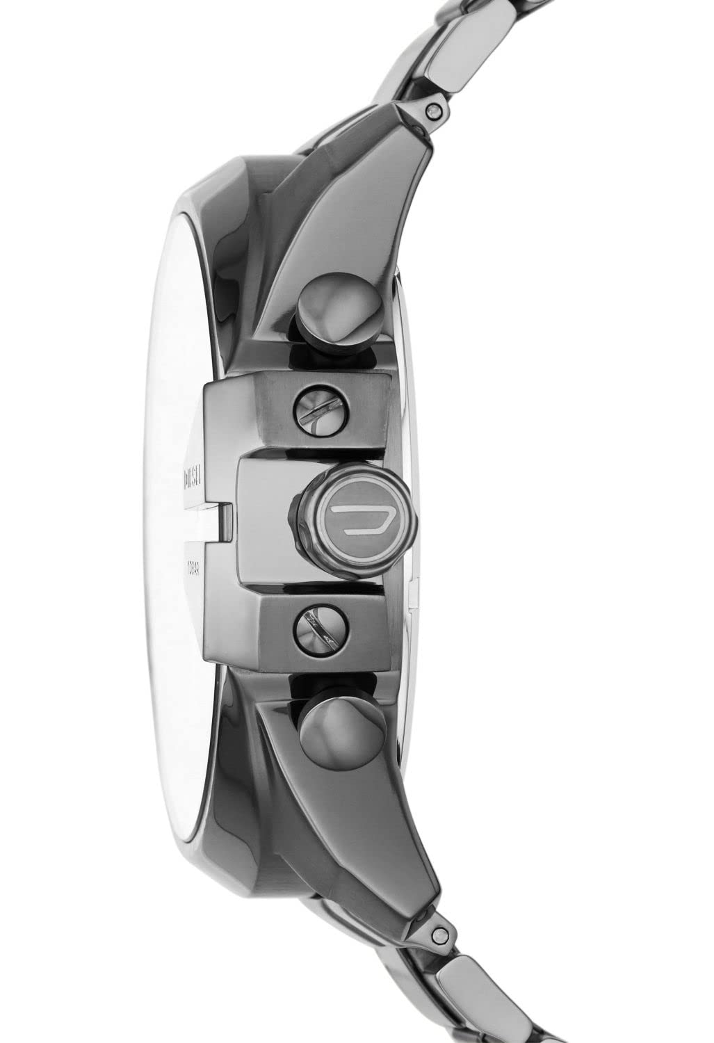 Diesel Reloj Mega Chief para Hombre, Movimiento cronógrafo, Caja de Acero Inoxidable de 51 mm con Pulsera de Acero Inoxidable, DZ4329 & Reloj para Hombre Mega Chief, Movimiento cronógrafo, DZ4318