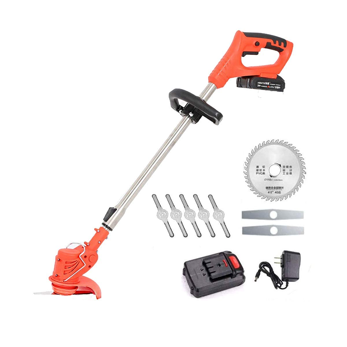 Coupe-herbe électrique 24V orientable pour nettoyer les recoins inaccessibles du jardin