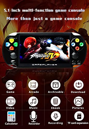 CZT-Consola-de-Videojuegos-multifuncion-de-51-Pulgadas-Botones-de-Cristal-de-Color-Juegos-8000-incorporados-Bateria-de-Litio-MP3-Archivo-de-Juegos-AV-out-Dispositivo-de-Juegos-portatil-Negro