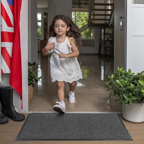 FB FunkyBuys Washable Door Mats Indoor & Outdoor, Non-Slippery Heavy Duty Doormats Indoor, Highly Absorptive Rubber Door Mat - Image 2