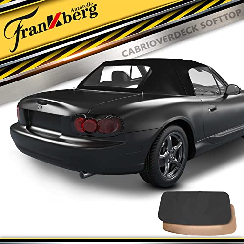 Frankberg Cabrioverdeck Softtop Verdeckbezug Schwarz für MX-5 I NA MX-5 II NB 1.6L 1.8L 1989-2005 MA011332