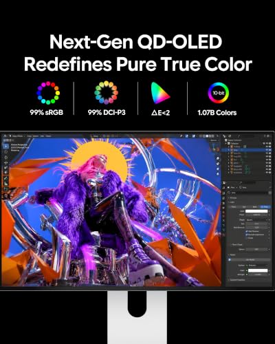 Image of Q32S 32 inch 4K UHD Monitor, OLED Glossy (Honeycomb with Stand)