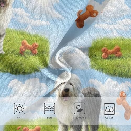 Cotton Toddler Underwear Floral Playful Sheepdogs Dogs Grass Girl Panties Cute Pattern Briefs Undies Kids 2t3