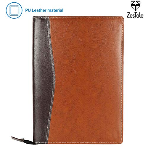 Image of ZesTale Faux Leathere Professional Files and Folders | Conference Folder | Certificate Holder | Documents Folder | File Folders for Documents (20 Leafs, Colour- Brown) (FS)