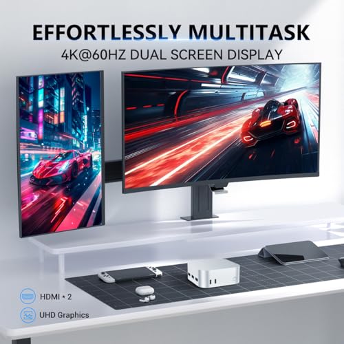 Image of Mini PC Computers N95(Beats N100, 3.4GHz), 12GB LPDDR5 RAM 512GB M.2 SSD Mini Desktop Computer, 4K HDMI DP /3 x USB3.2 Wi-Fi 6 /BT 5.2 (N95, 12GB+512GB)