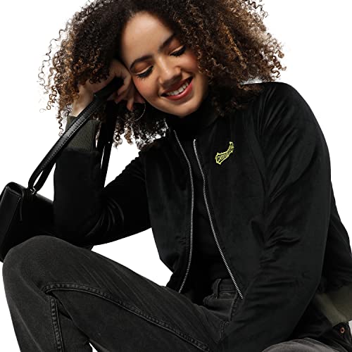 Image of Campus Sutra Women's Puffer Regular Fit Bomber Jacket for Winter Wear | Standing Collar | Full Sleeve | Zipper | Casual Jacket for Woman & Girl | Western Stylish Jacket for Women