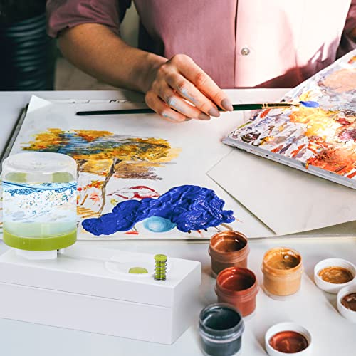 Yiylunneo Brush Rinser Paint Brush Cleaner Rinser With Drain Water Recycling Paintbrush Scrubber For Acrylic, Watercolor, Oil And Water-Based Paint Brushes Cleaning Tool (Green) #TOP5