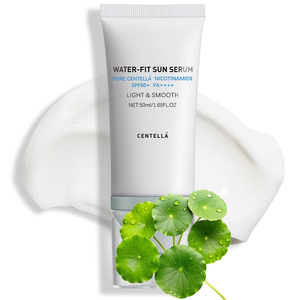 BAISEN DIARY Centella Sunscreen SPF 50 PA Hyalu Cica Water-Fit Sun Serum Lightweight Sunscreen with Centella Asiatica Hydrating