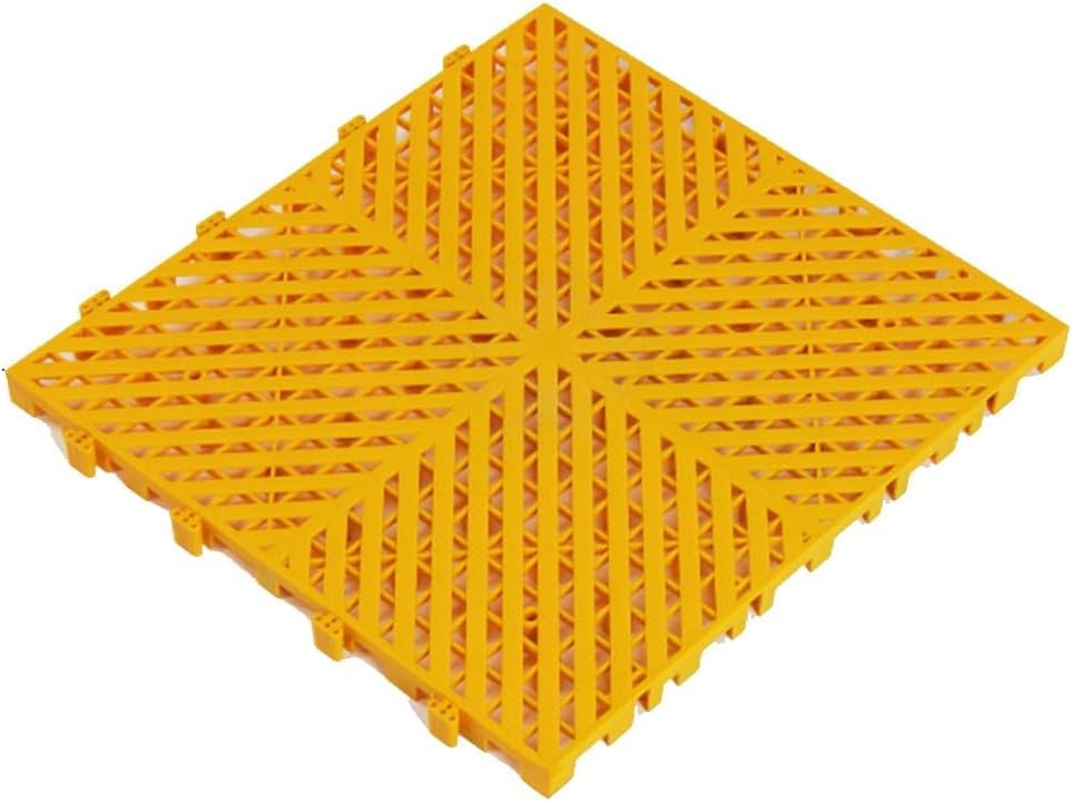 Alfombrilla modular de palets de plástico para garaje con drenaje empalmable