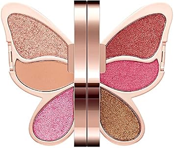 Eyeshadow Palette, Eyeshadow Mini Multi Palette, Eye Palette, Eye Shadow 6 Colors, Everyday Butterfly Eye Palette, Commuting, High Color, Sustainable, Unique Powder, Makeup Palette 02# Red Rose