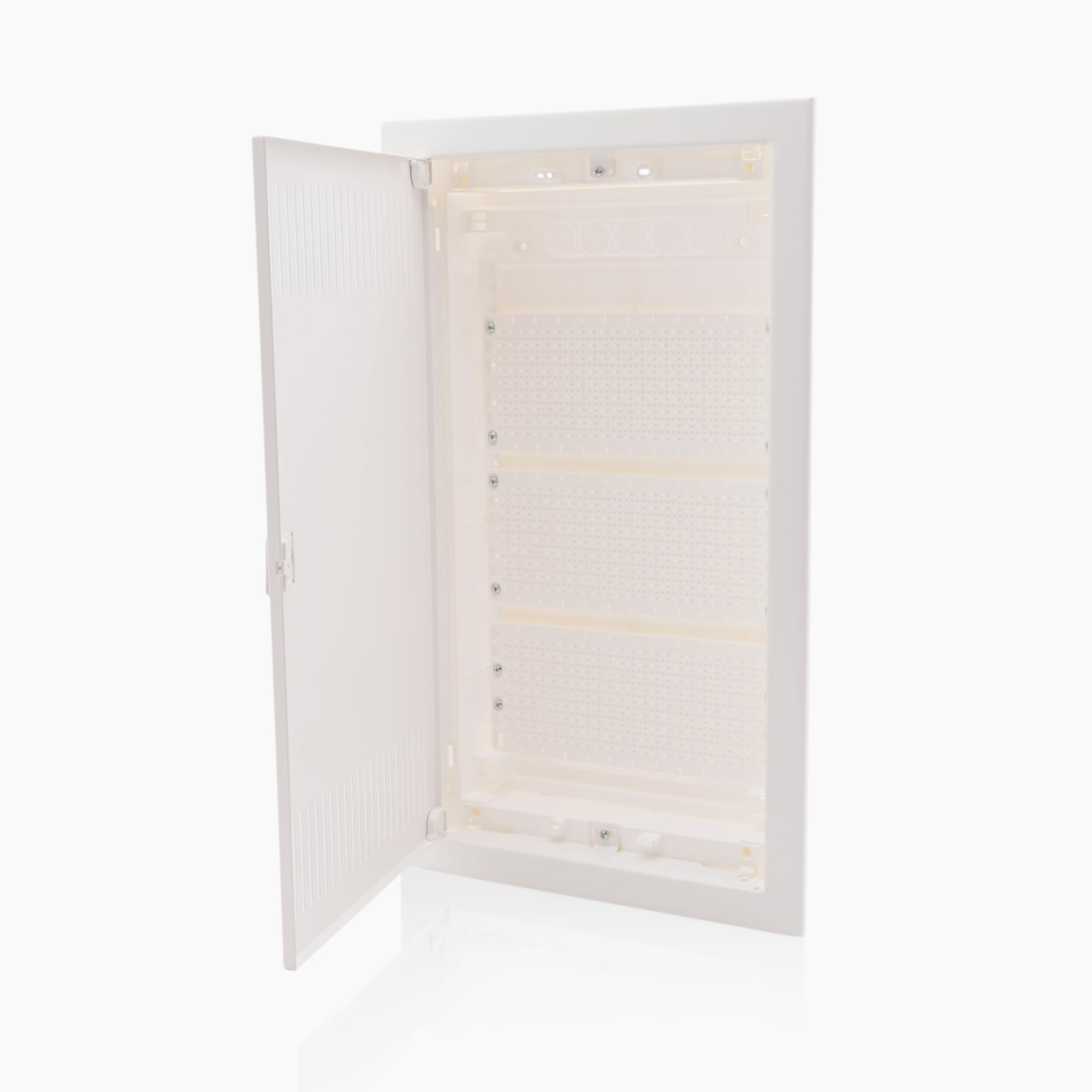 Intratec répartiteur de communication encastré, IP40 – Boîtier multimédia pour maison entièrement connectée, série DIXBOX-XT armoire de distribution pour systèmes multimédias, 592 x 346 x 92 mm, blanc