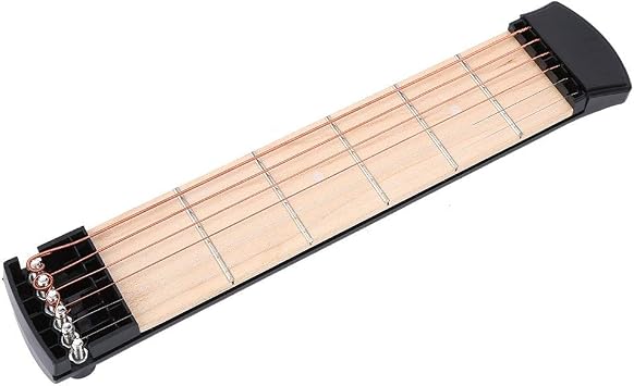 Pocket Guitar, 6 Frets Left Hand Portable Pocket Guitar Practical Neck Acoustic Guitar Practical Tool Pocket Guitar Chord Trainer Guitars Assister, Correct Guitars Pocket Guitar
