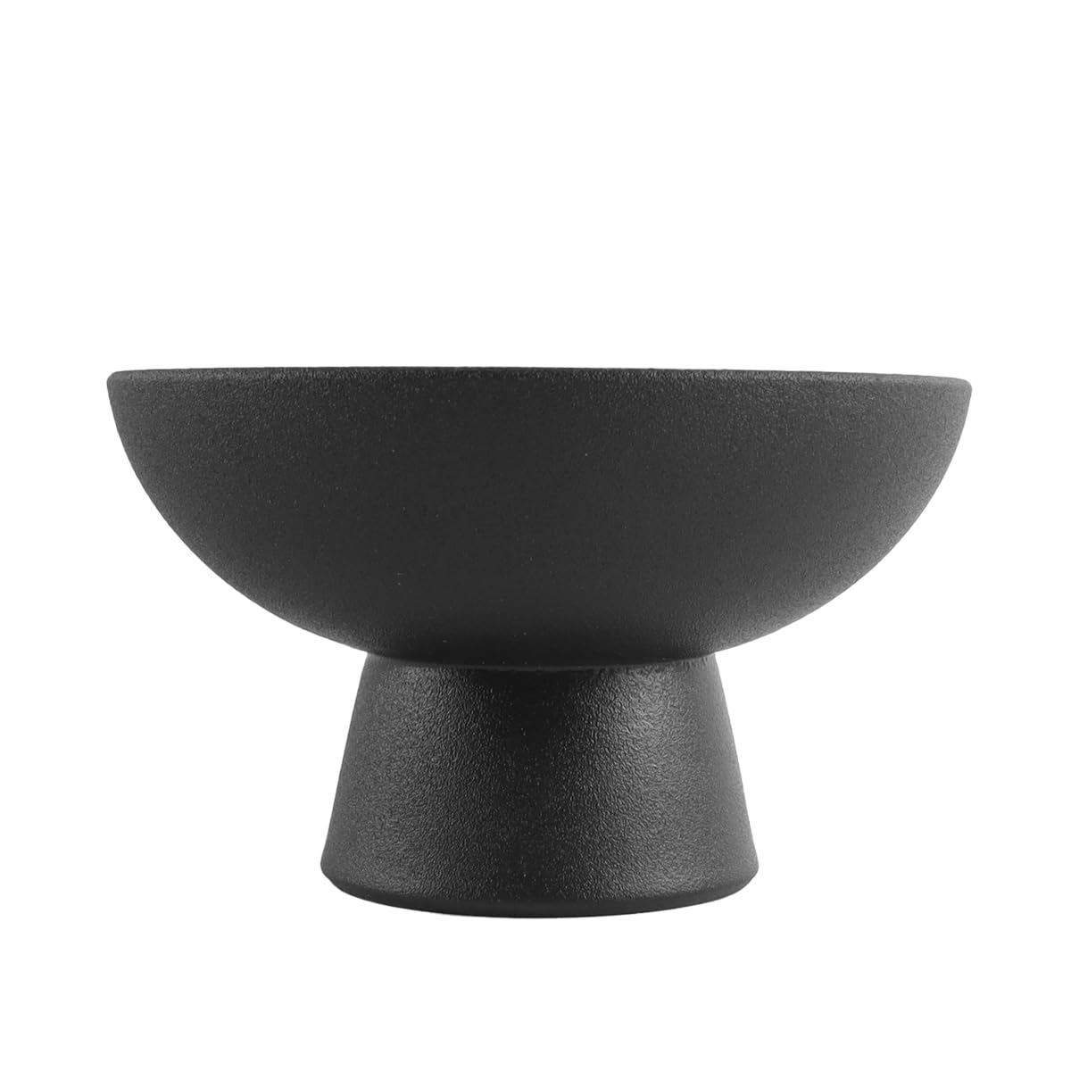 Batum Black Ceramic Tray,Ceramic Fruit Bowl Pedestal for Kitchen Counters and Banquet Display