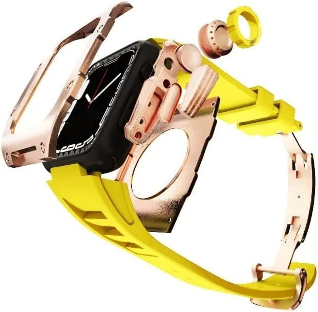 Boîtier en métal pour Apple Watch Series 7 finition rétrofit luxe