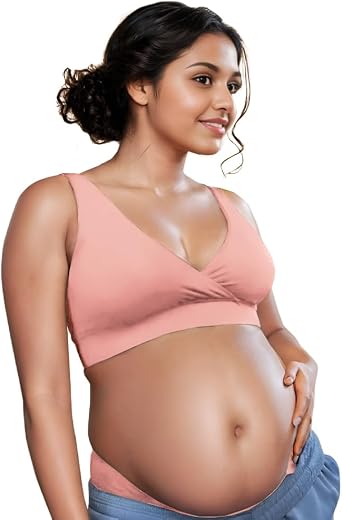 &amp;Circus Padded Maternity Bra | Pull Down Feeding Bra for Women | Padded Bra for Women Slip On | Suitable with Maternity Cl...