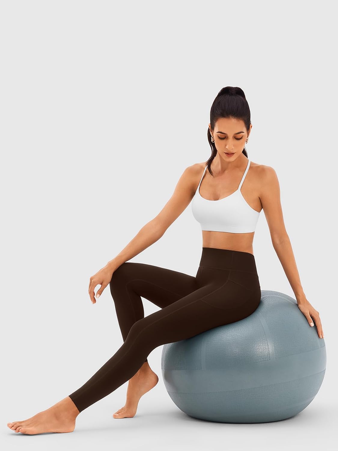 Workout Leggings with Pockets for Women - High Waist Tummy Control Yoga Pants, Supportive Compression Sculpting Leggings - Image 6