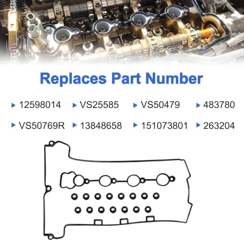 Image of Engine Valve Cylinder Head Cover Gasket Fit for Chevy Malibu 2006-2012 for Chevy HHR 2006-2011 for Chevy Cobalt 2007-2010 for Pontiac G5 G6 2.2L 2.4L Replaces 12598014 VS50769R