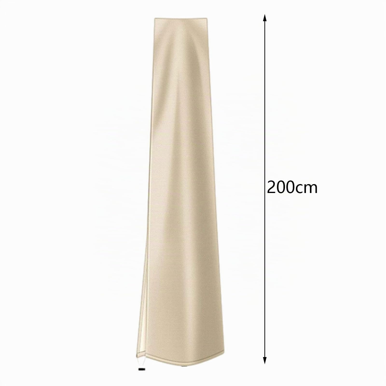 Housse de Parasol de Patio, Housses de parasols d'extérieur, imperméables, Housses de Parasol de marché avec Fermeture éclair, Beige 200cm