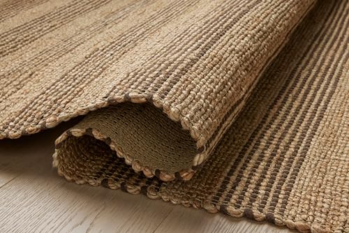 Image of Loloi Chris Loves Julia Judy Natural /Chocolate 5'-0 inch x 7'-6 inch Area Rug