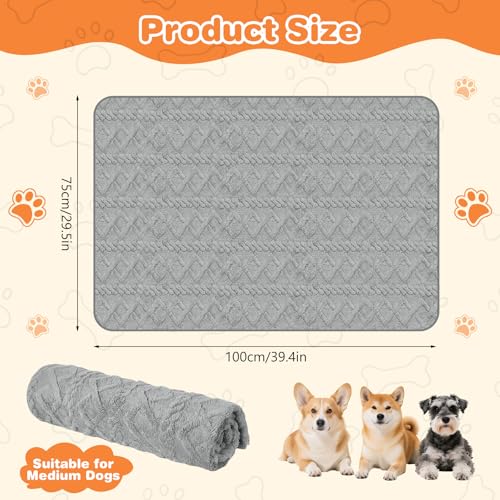 Omtofo wasserdichte HundedeckeHunde(100×75cm), Hundedecke für Unterwegs, Flauschig und Weich Hundedecken, Waschbar Schutzdecke für Sofa, wasserdichte Decke für Grosse Hunde und Mittelgroße Hunde