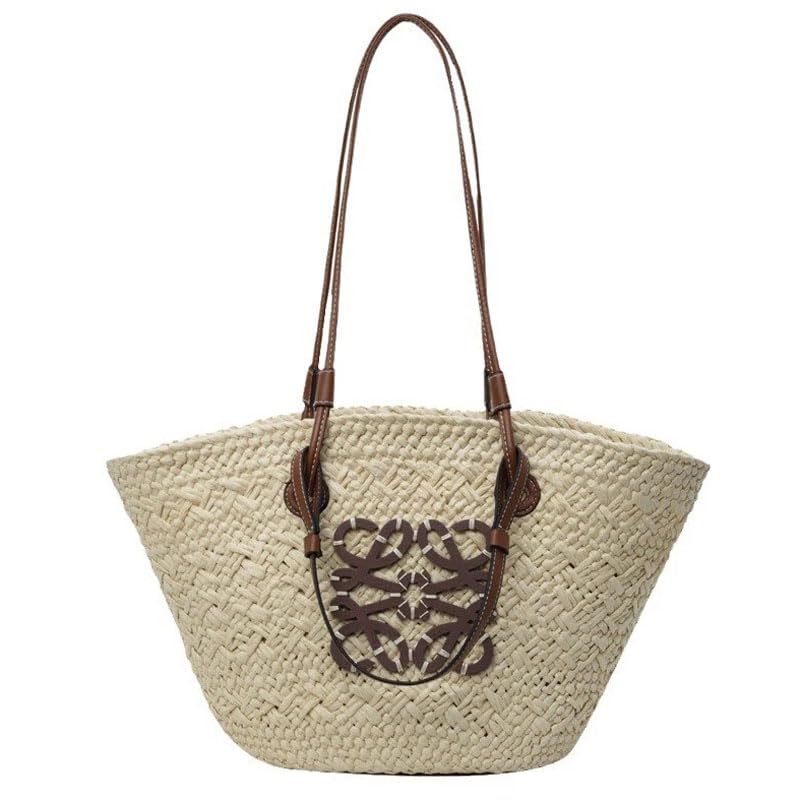 Mounteps Straw Woven Handbag Fashion Women Travel Seaside Beach B...