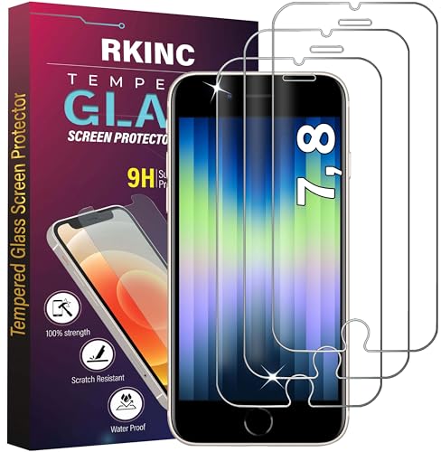 RKINC 3 Stück Panzerglas Schutz Glas für iPhone 7 / iPhone 8 Panzer HD Displayschutzfolie 0 33 mm kratzfest splitterfrei blasenfrei lebenslangeGarantie