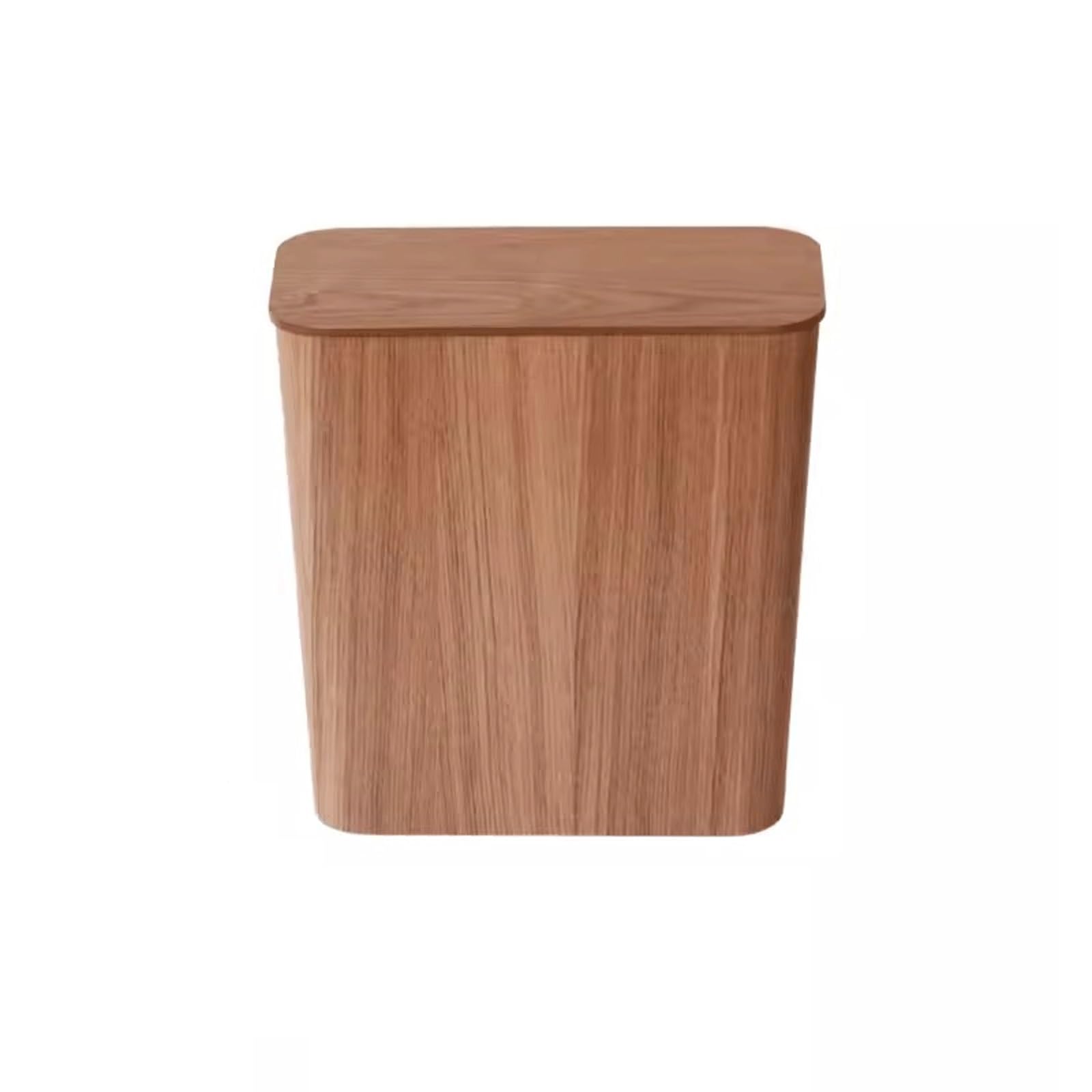 Kitchen Trash Can Retro New Chinese-style Wooden Living Room Trash Can Simple Household Bathroom Trash Can Toilet Paper Basket Large With Lid Garbage Can (L)