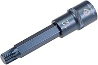 Vista 7 de uxcell 1/2" Drive x M14 (0.551 in) Triple Square Spline Bit Socket, brocas de acero S2, enchufes CR-V 4" de longitud (solo para uso manual)