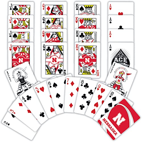 Image of MasterPieces Family Games - NCAA Nebraska Cornhuskers Playing Cards - Officially Licensed Playing Card Deck for Adults, Kids, and Family
