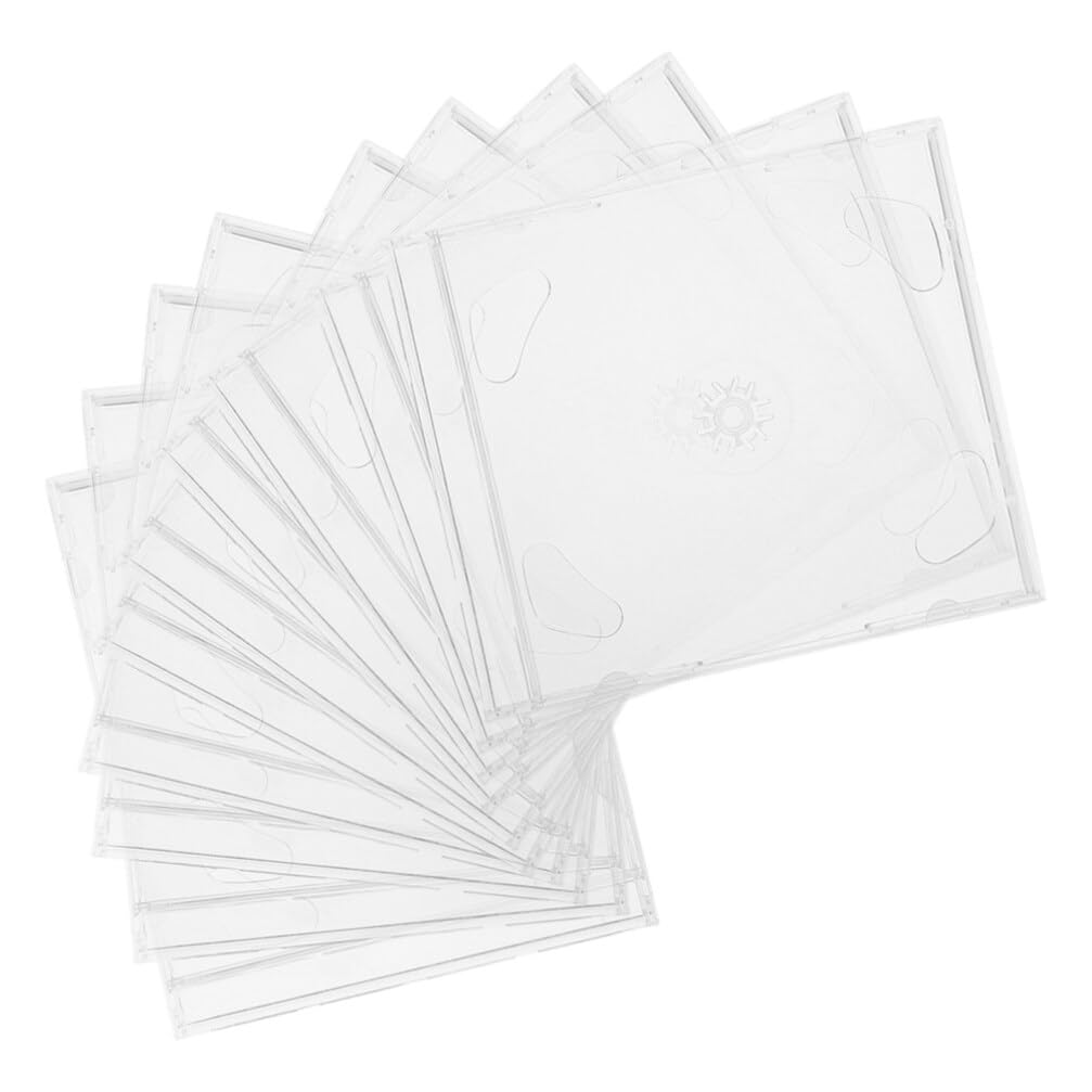 10pezzi Custodia Quadrata Per Cd Custodie Trasparenti Per Cd e Dvd Contenitori Resistenti All Usura Per Protezione e Organizzazione Di Film e Musica