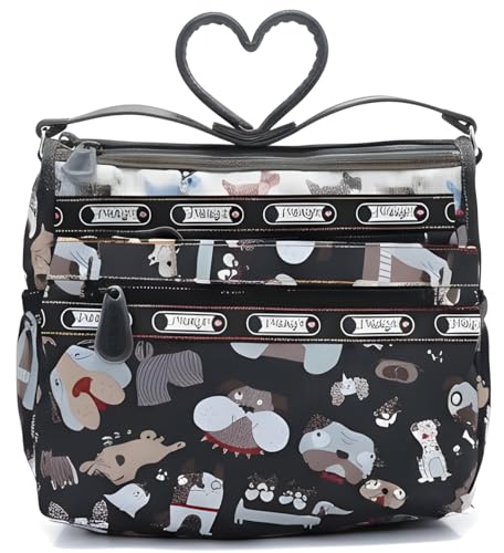 Womens Crossbody Bag Purse Lightweight Nylon Travel, Work Daily Use Multi-Pocket, Adjustable Strap Shoulder Tote Bag