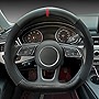 Carodi Car Suede Carbon Fiber Steering Wheel Cover Car Non-Slip Leather Car Interior Fitting 15-inch Universal（D-Shape,Black Suede with Carbon Fiber）
