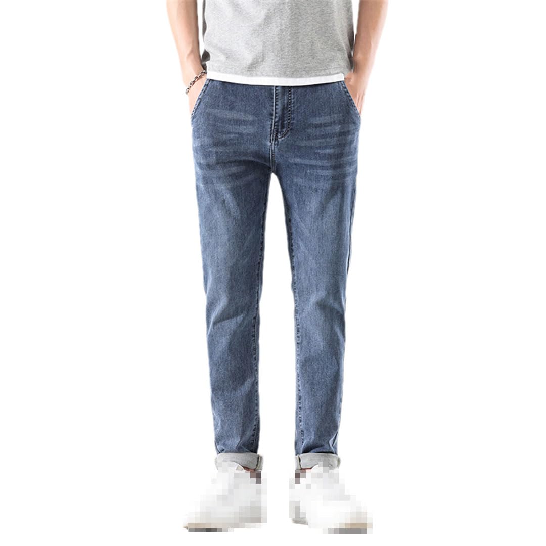 Vogrtcc Pantalones De Hombre Rectos Elásticos Business Regular Fit Jeans