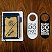Do Not Disturb Door Hanger Sign 2 Pack (Black & White Double Sided) Please Do Not Disturb on Both Sides, Do Not Disturb Door Sign for Office, Home, Clinic, Dorm, Online Class, Meeting Session and More