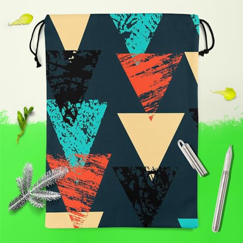 Image of ArtzFolio Triangled D4 | Reusable Sack Bag | Bag for Gym, Storage, Vegetable & Travel
