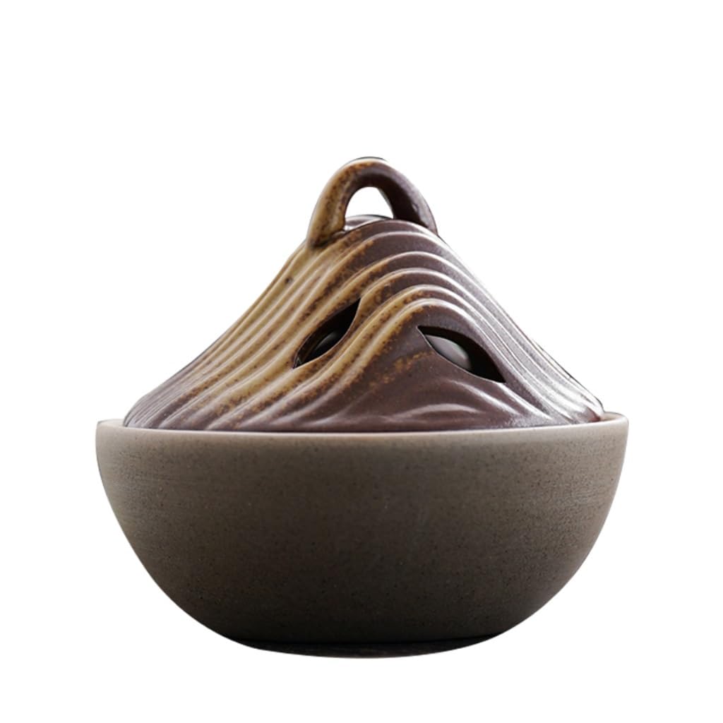 Basxdrfxz A Incense Holder Base Home Romatherapy Stove Retro Sandalwood Garwood Ceramic Coffee Table Ornaments