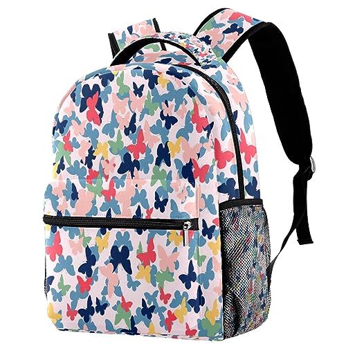 Sac à dos de voyage Campus papillon coloré pour filles et garçons de 29.4x20x40cm