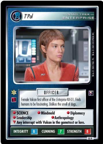 Decipher Star Trek CCG 1E Enterprise Collection FOIL T'POL 55P